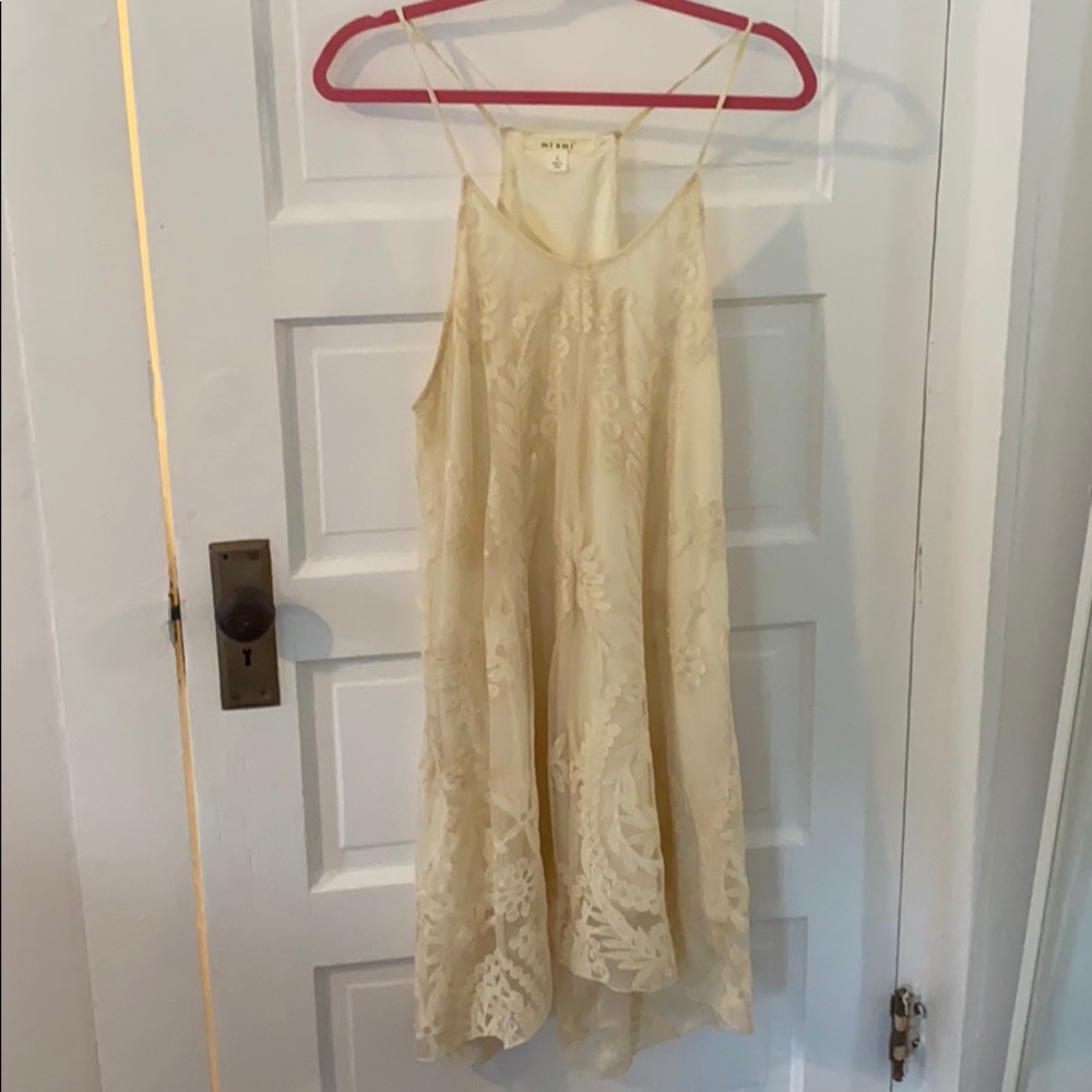 Creme embroidered dress